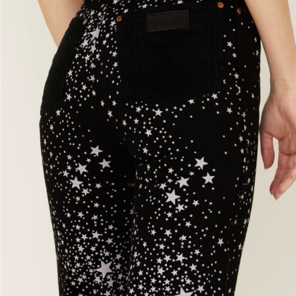 Wrangler Black Star Pattern Skinny Pants